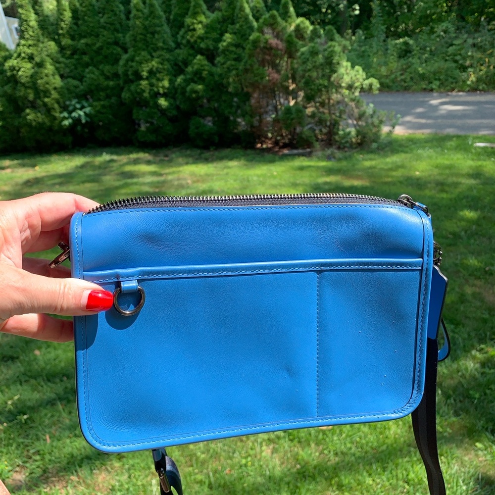 Coach Blue Leather Crossbody Bag